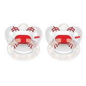 Wholesale - NUK 2pk PACIRIERS SPORTS 6-18 MONTHS, UPC: 885131628084